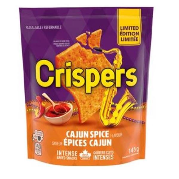 Crispers Cajun Spice Flavor Intense Baked Snacks, 12 x 145g