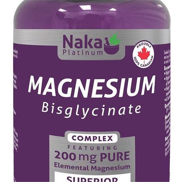 Naka Platinum Magnesium Bisglycinate Complex 200 mg – 330 Capsules