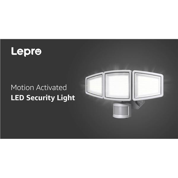 Motion Activated LED Security Light with Adjustable Panels