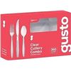 Image 1 : Gusto Basic Clear Cutlery Combo, 360 Count Set