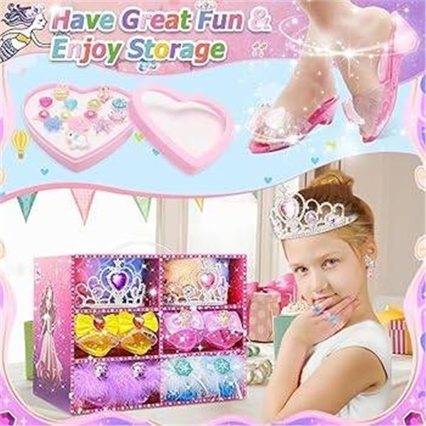 Princess Dress-Up Sunglasses Kit with Six Pairs, For Girls
