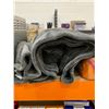 Image 2 : Gray Plush Blanket with Soft Texture