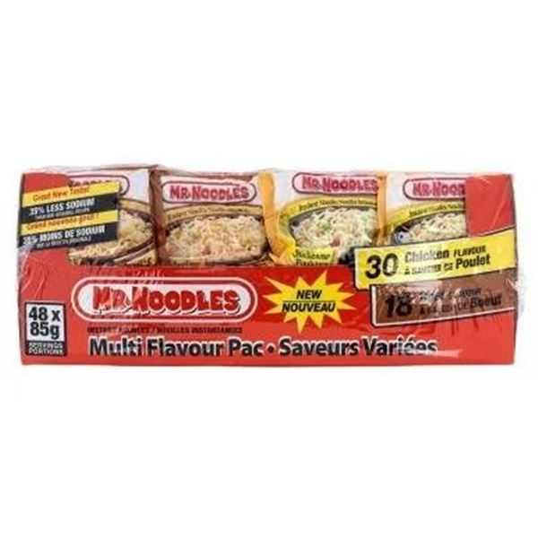 Mr. Noodles Multi Flavour Pack – 48 Servings (30 Chicken, 18 Beef)