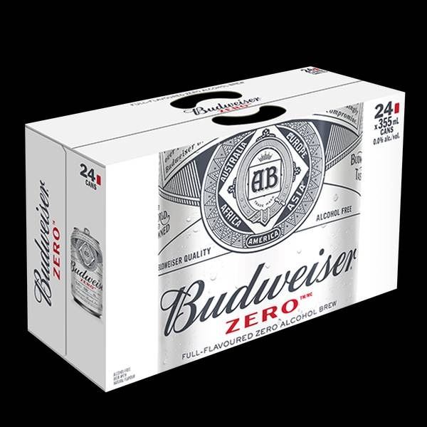 Budweiser Zero Non-Alcoholic Beer 24-Pack 355 mL Cans