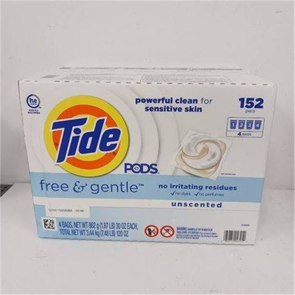 Tide Pods Free & Gentle Unscented – 152 Count