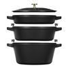 Image 1 : Staub Stackable Set Including 4-Piece Cocotte and Fry Pan, 24cm