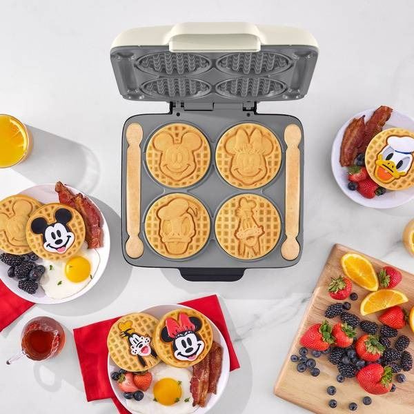 Dash No-Drip Mickey Mouse Waffle Maker With Icon Plates