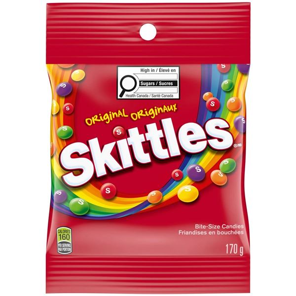 Skittles Bite-Size Candies, 170g Pack, 12-Count Bulk Case
