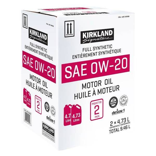 Kirkland Signature SAE 0W-20 Full Synthetic Motor Oil (9.46 L)