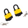 Image 1 : Shopmaster Weather Resistant Laminated Steel Padlocks 1.5 Inch 2-Pack