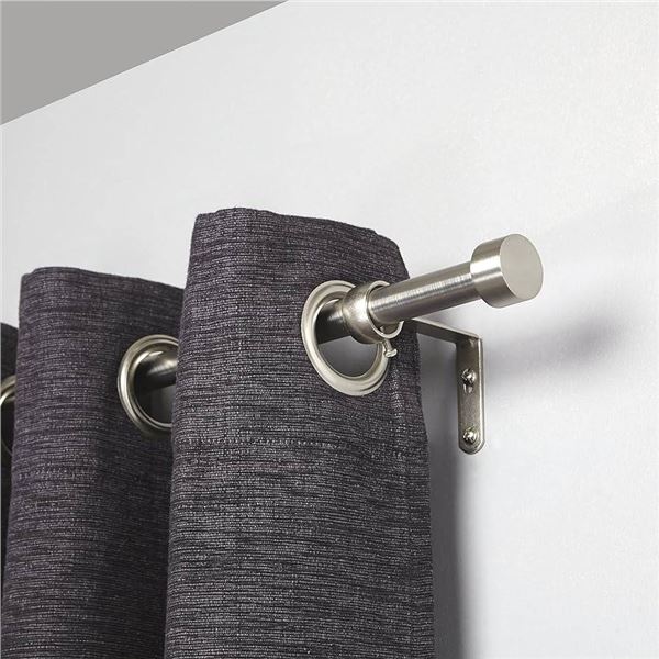 Umbra Nickel 2-Pack Curtain Rods 107cm-274cm Adjustable Length
