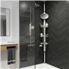 Image 1 : Gray Metal Pole Organizer with Three Wire Baskets