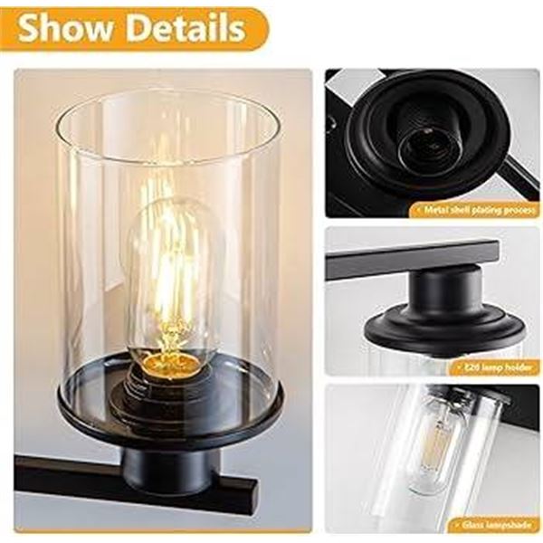 Two Wall-Mounted Exterior Light Fixtures with Glass Shades