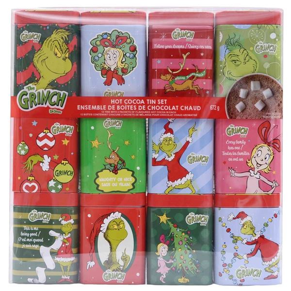The Grinch Hot Cocoa Tin Set, 8-Piece, 672 Grams