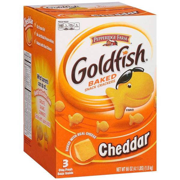 Pepperidge Farm Goldfish Baked Cheddar Snack Crackers, 1.64 kg