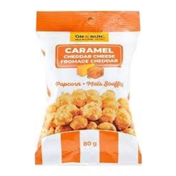 Caramel Cheddar Cheese Popcorn Bags, 12 x 80 g Bulk Listing