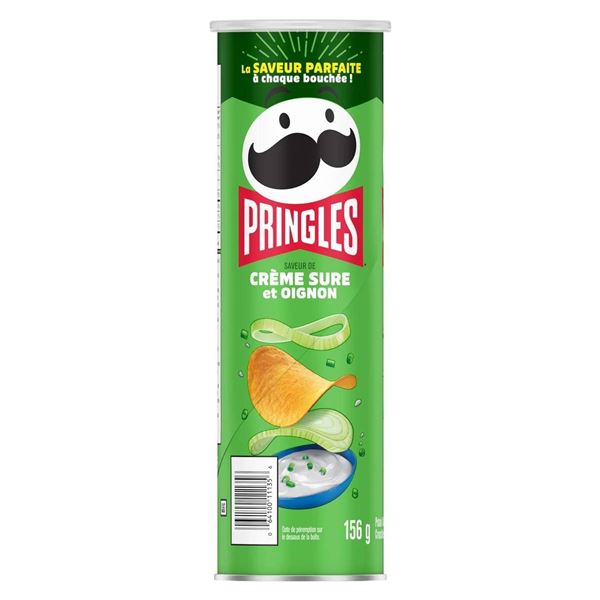 Pringles Sour Cream and Onion 156 g, Lot of 12