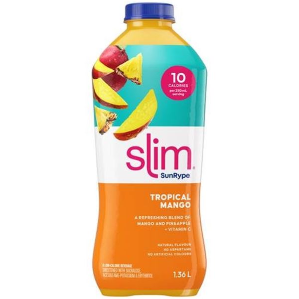 SunRype Slim Tropical Mango Juice 1.75L Bottles (Pack Of 4)
