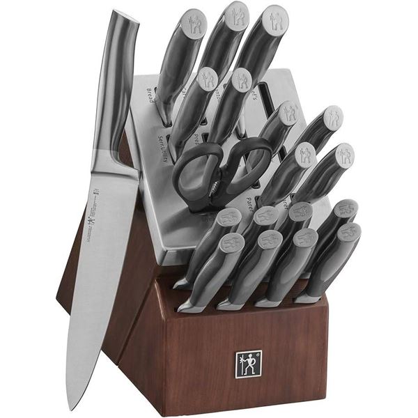 ZWILLING J.A. Henckels International Graphite Self-Sharpening Block Set, 20-Piece, Brown/Silver
