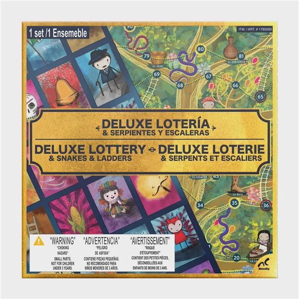 Deluxe Loteria and Snakes & Ladders Game Set