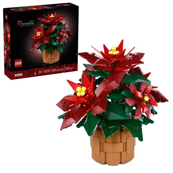LEGO Icons Poinsettia 10370 Building Kit – 608 Pieces