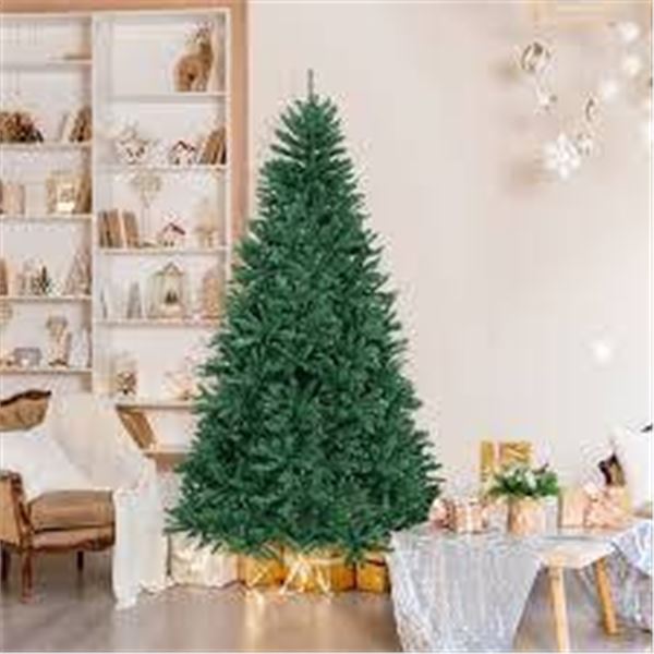 Artificial Green Christmas Tree with Metal Stand 7.5 ft