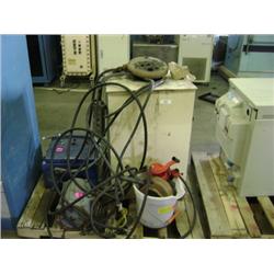 PALLET WITH MOTOR & ELECTRICAL CABINET
