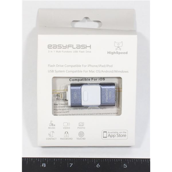 OPEN BOX - EASYFLASH 3-IN-1 USB FLASH DRIVE