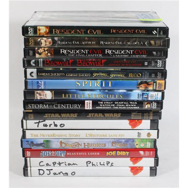 BUNDLE OF 15 DVDS. ALL ARE COMPLETE AND