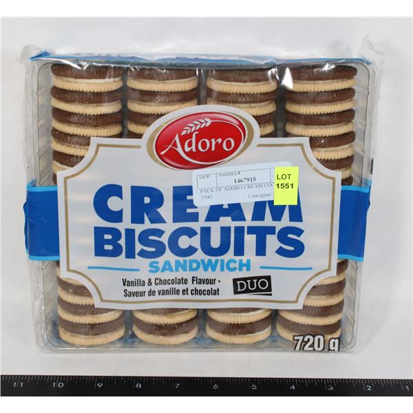 PACK OF ADORO CREAM COOKIES 720G