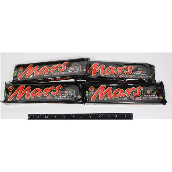 4 PACKS OF SNACK SIZE MARS CHOCOLATES