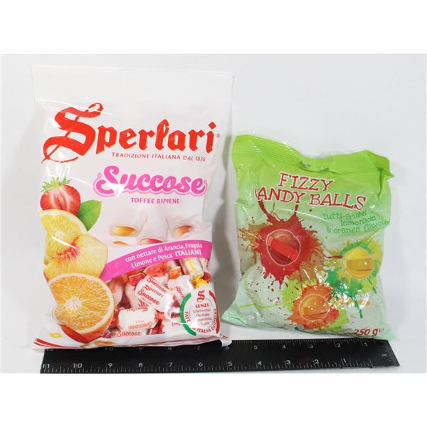 FIZZY CANDY BALLS 250G & SPERLARI TOFFEE 350G
