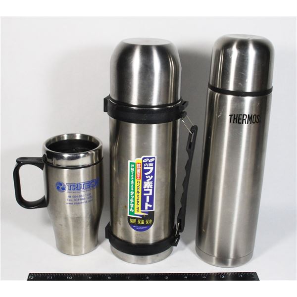 THERMOS AND OTHER BRAND TRAVEL DRINK HOLDERS