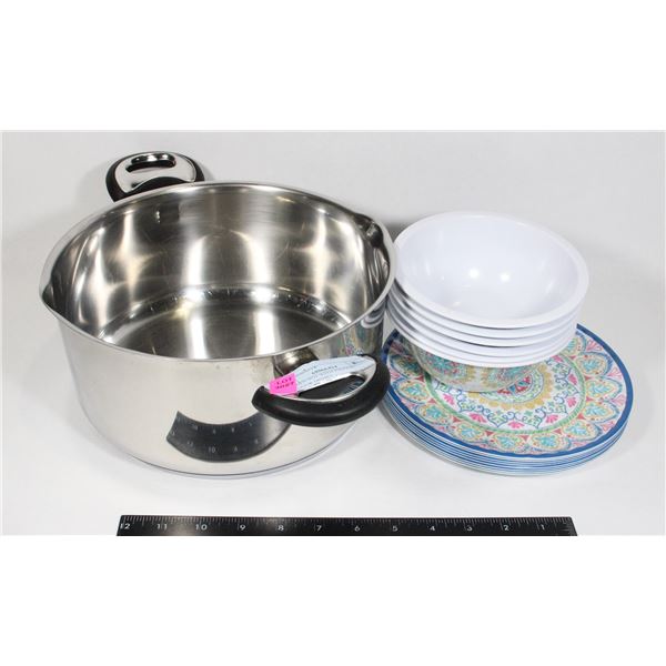 KITCHEN POT WITH INDOOR/ OUTDOOR DISHES