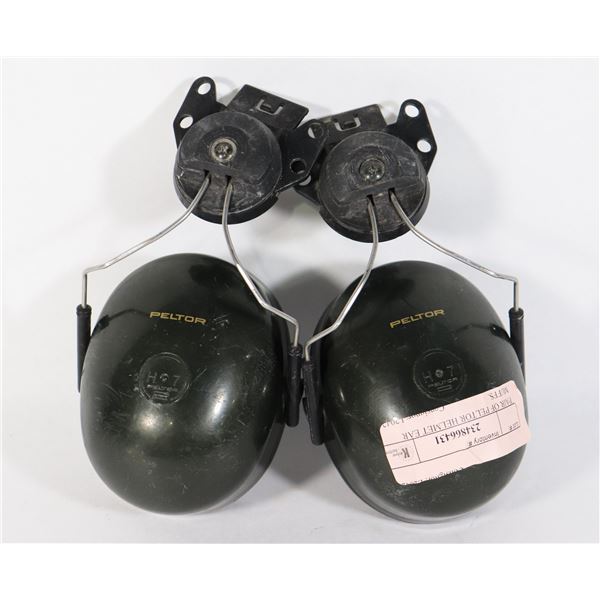 PAIR OF PELTOR HELMET EAR MUFFS.