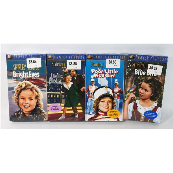 4 SEALED SHIRLEY TEMPLE VHS MOVIES