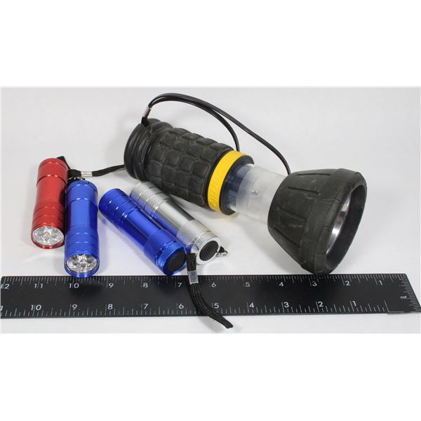 LOT OF ASSORTED FLASHLIGHTS INCLUDING