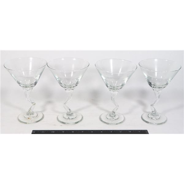 SET OF 4 MARTINI GLASSES