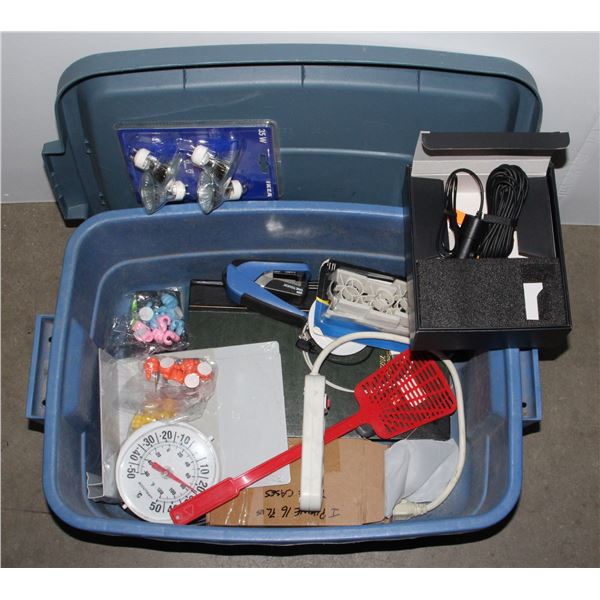 BOX OF MOSTLY OFFICE SUPPLIES INCLUDING