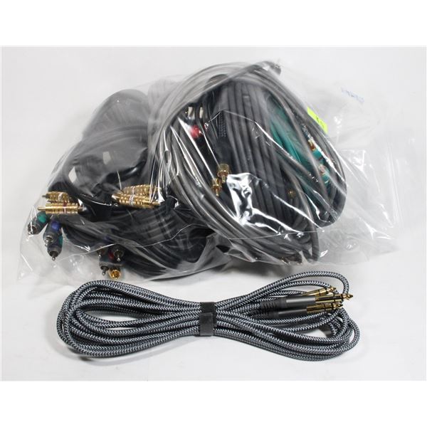 LOT OF AUDIO/VIDEO CABLES