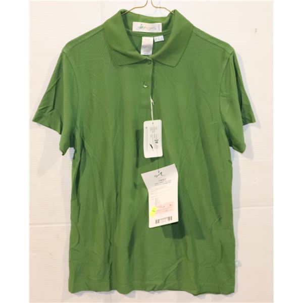 NEW WOMEN'S IL MIGLIORE ECO BAMBOO POLY POLO, MED