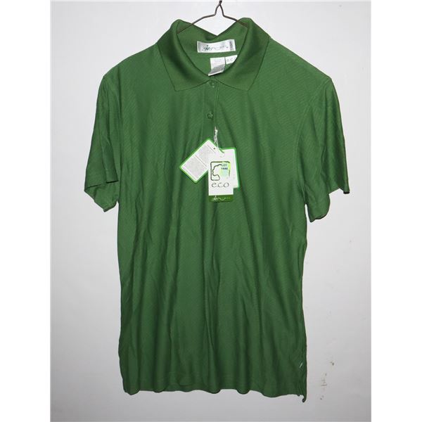 NEW WOMENS SIZE MEDIUM E.C.O. POLO SHIRT
