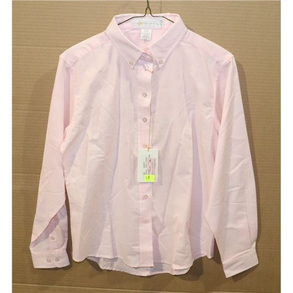 NEW WOMEN'S IL MIGLIORE COTTON/POLY PINK SHIRT, SM