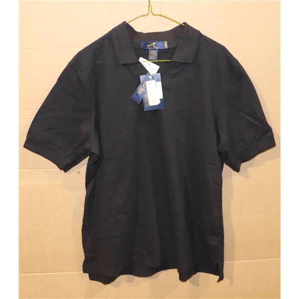 NEW WOMEN'S ASH CITY V-NECK TEXTURED POLO XL