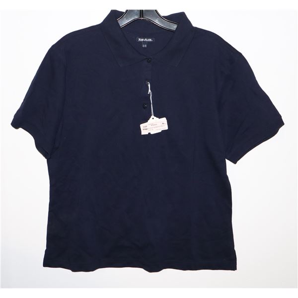 NEW TOP FLITE WOMEN'S PIQUE POLO NAVY XL
