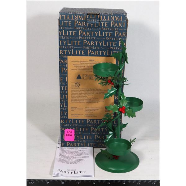 PARTYLITE HOLLY BERRY TEALIGHT TREE