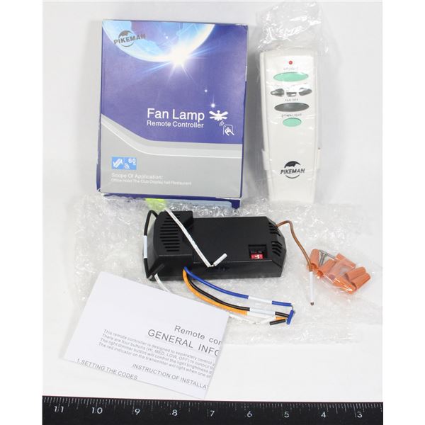 OPEN BOX - PIKEMAN FAN LAMP AND REMOTE