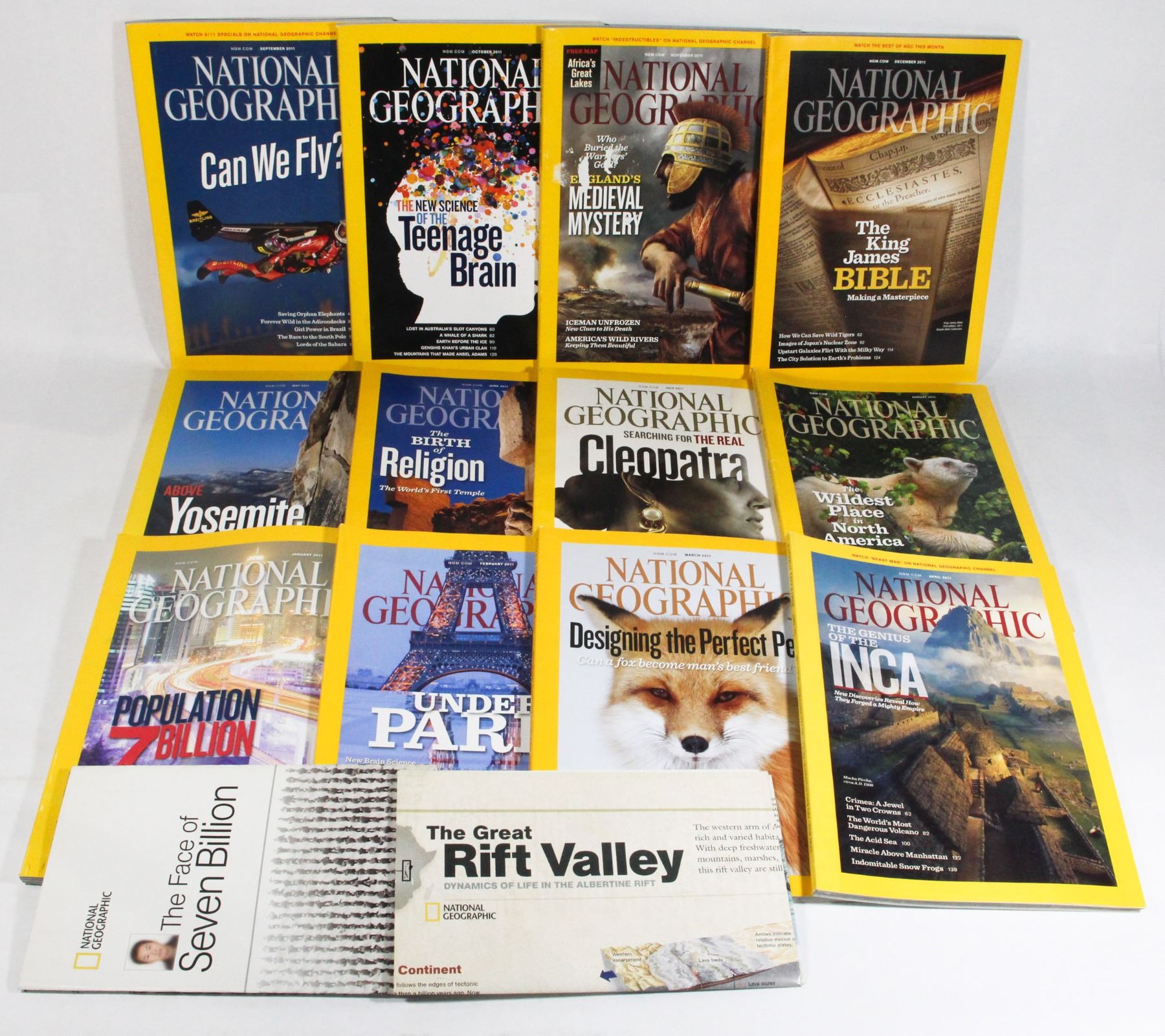 NATIONAL GEOGRAPHIC 2011 FULL DECADE INC. MAPS