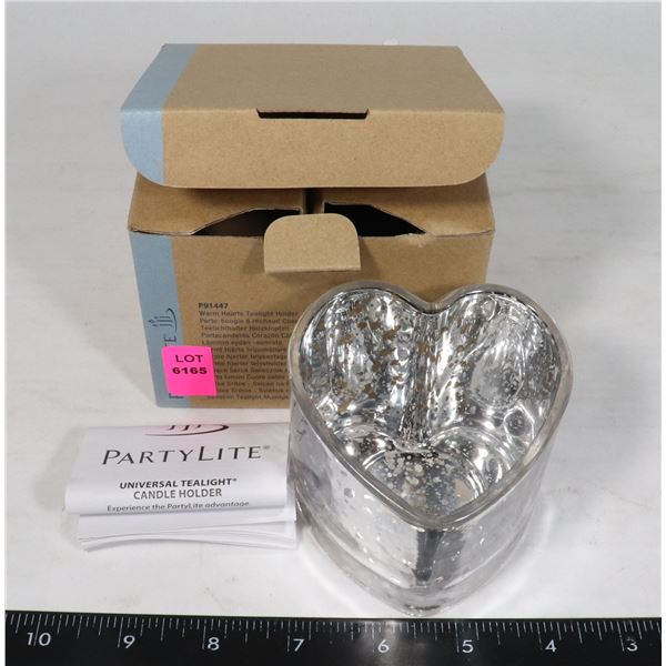 PARTYLITE WARM HEARTS TEALIGHT HOLDER