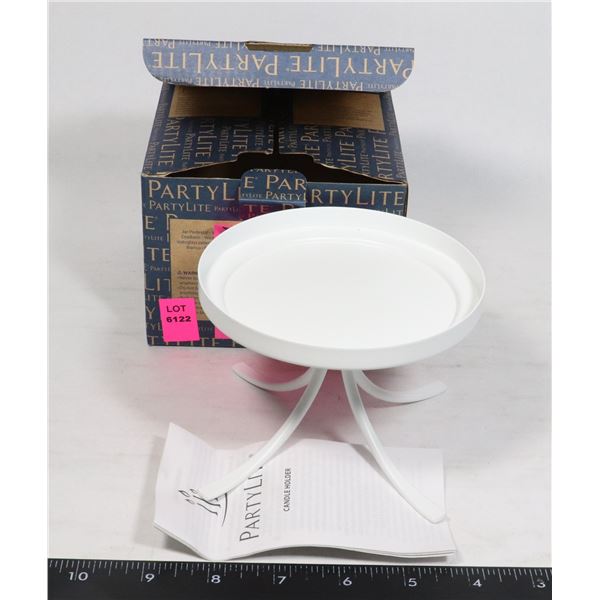 PARTYLITE WHITE JAR HOLDER